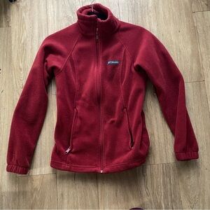 Columbia Black and Red Fleece Jacket